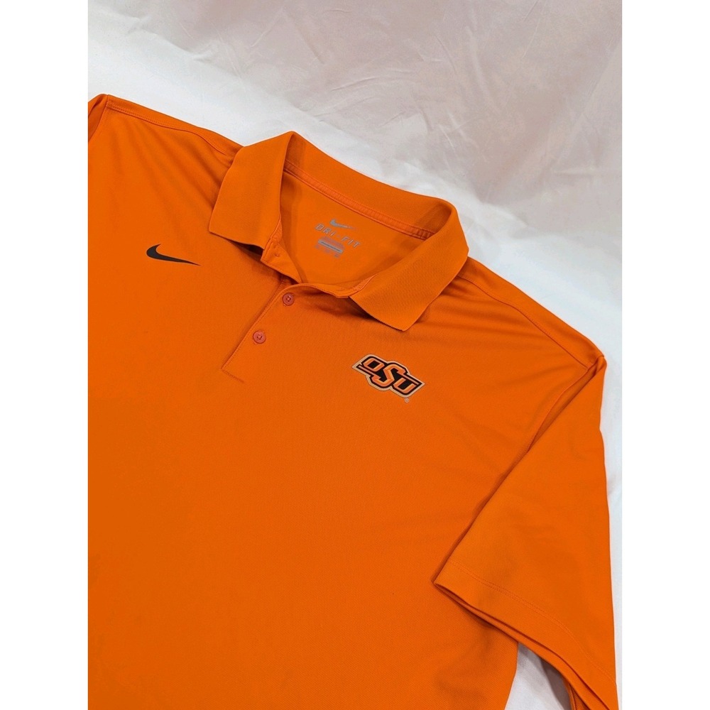 Oklahoma State Cowboys Nike Dri-Fit Polo Men's High Visibility Orange‎ XXL Big